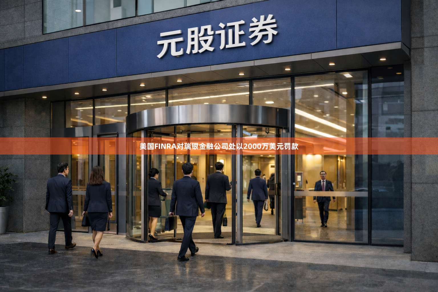 美国FINRA对瑞银金融公司处以2000万美元罚款
